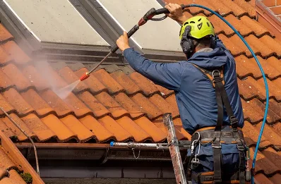 Démoussage et hydrofuge de toiture à Aboën